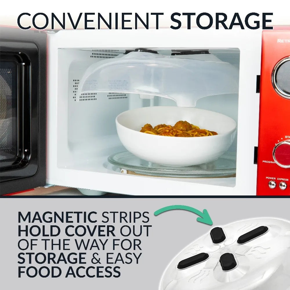 HomeCraft 12-inch Microwave Plate Cover Shield with Magnets