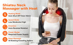 AuraFirm™ 4D Shiatsu Neck &amp; Shoulder Massager with Heat — Deep-Tissue Kneading Relief