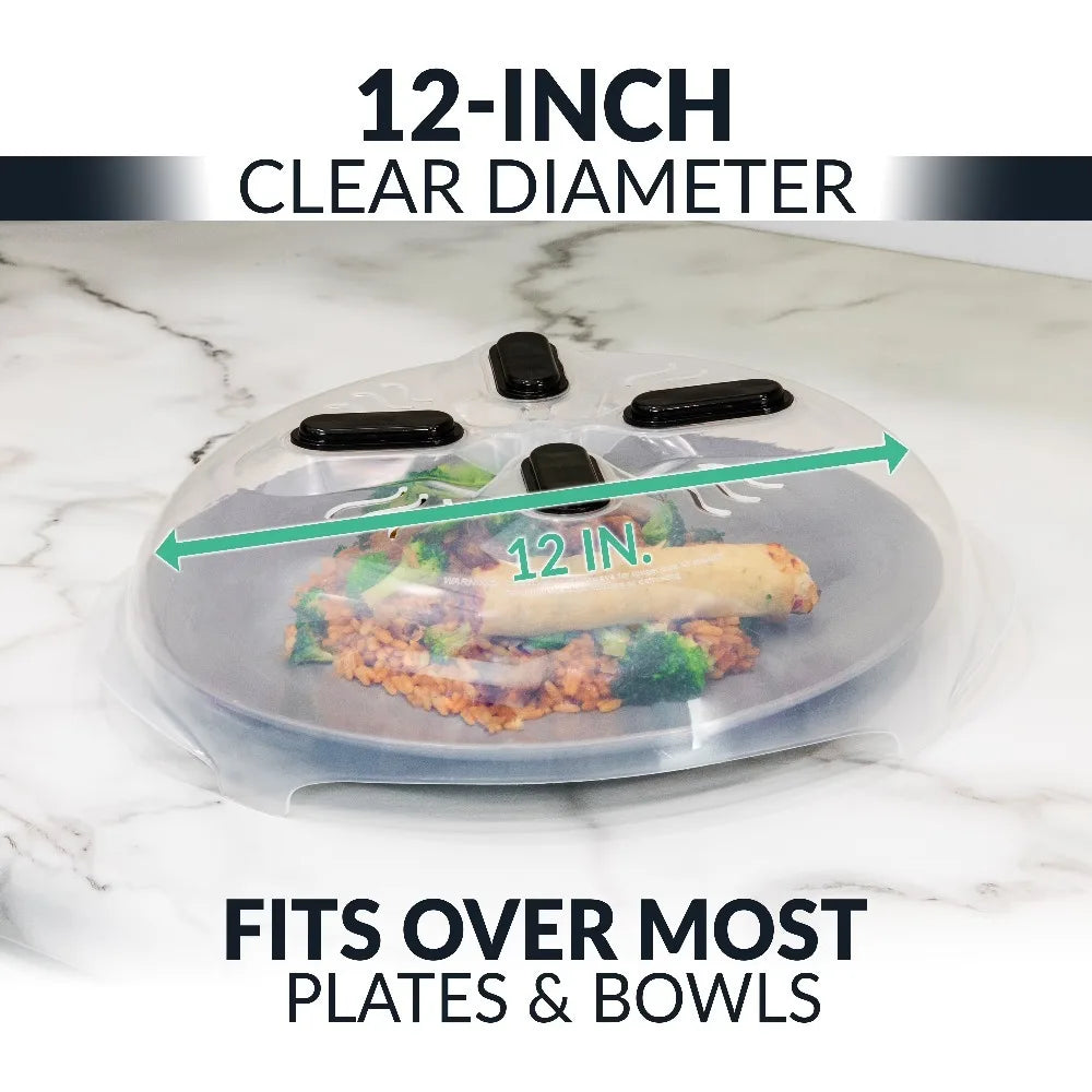 HomeCraft 12-inch Microwave Plate Cover Shield with Magnets