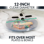 HomeCraft 12-inch Microwave Plate Cover Shield with Magnets