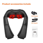 AuraFirm™ 4D Shiatsu Neck &amp; Shoulder Massager with Heat — Deep-Tissue Kneading Relief