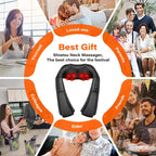 AuraFirm™ 4D Shiatsu Neck &amp; Shoulder Massager with Heat — Deep-Tissue Kneading Relief