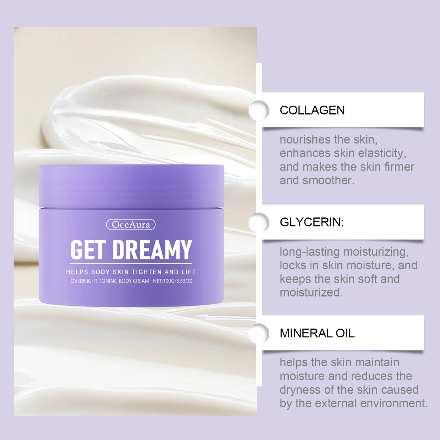 Body Shaping Cream Firming Lifting Moisturizer Skin Improving Sagging Tightens Skin Contours Smooth Massage Body Sculpting Cream
