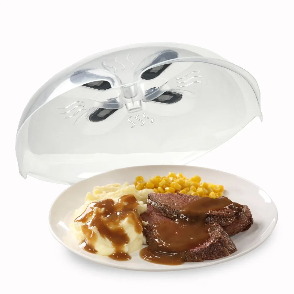 HomeCraft 12-inch Microwave Plate Cover Shield with Magnets